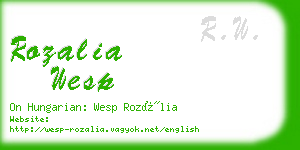 rozalia wesp business card